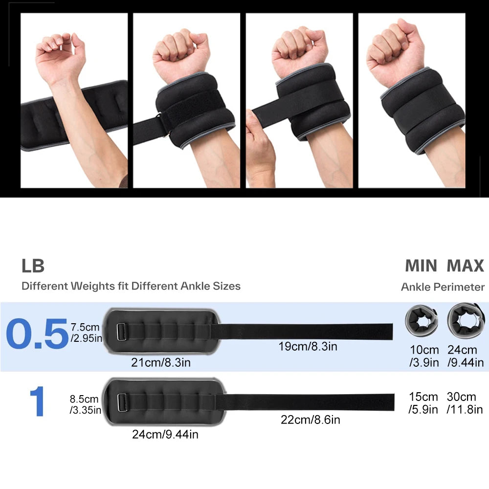 Adjustable Ankle & Wrist Weights for Full-Body Toning - Athique