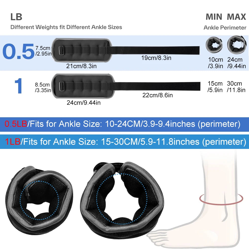 Adjustable Ankle & Wrist Weights for Full-Body Toning - Athique